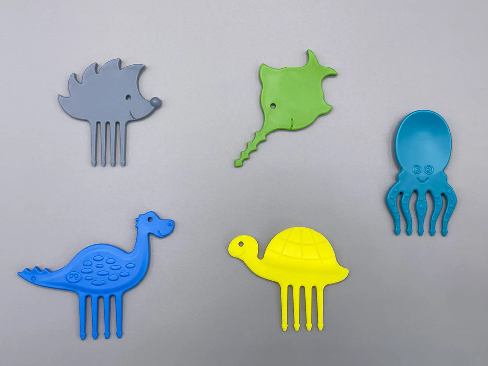 Pieksi und Griffel – Pieksi 5er-Set „Funky Friends" 🦔🐢🦕🐙🐟