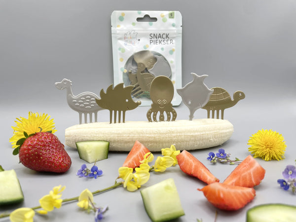 Pieksi und Griffel - Pieksi 5er-Set "METAL GLOW" 🦔🐢🦕🐙🐟