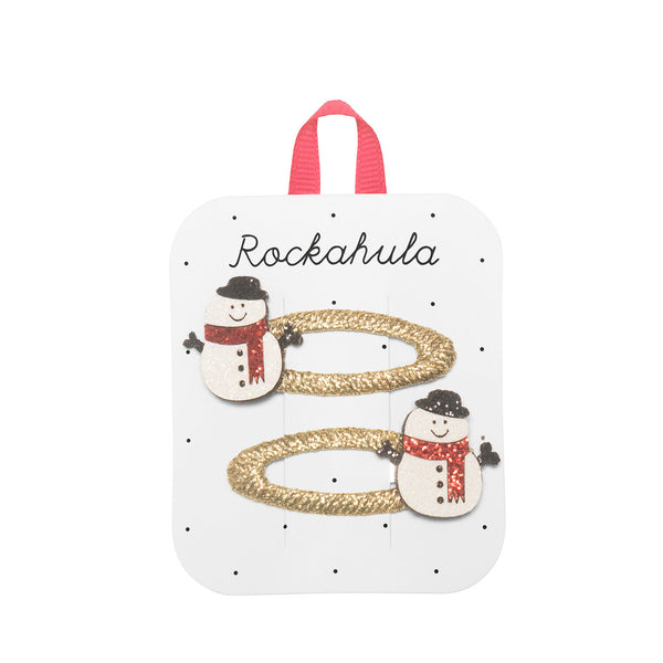 Rockahula - Snowman Glitter Clips – Weihnachts Haarspangen Schneemann - Makimo - Smart Kids