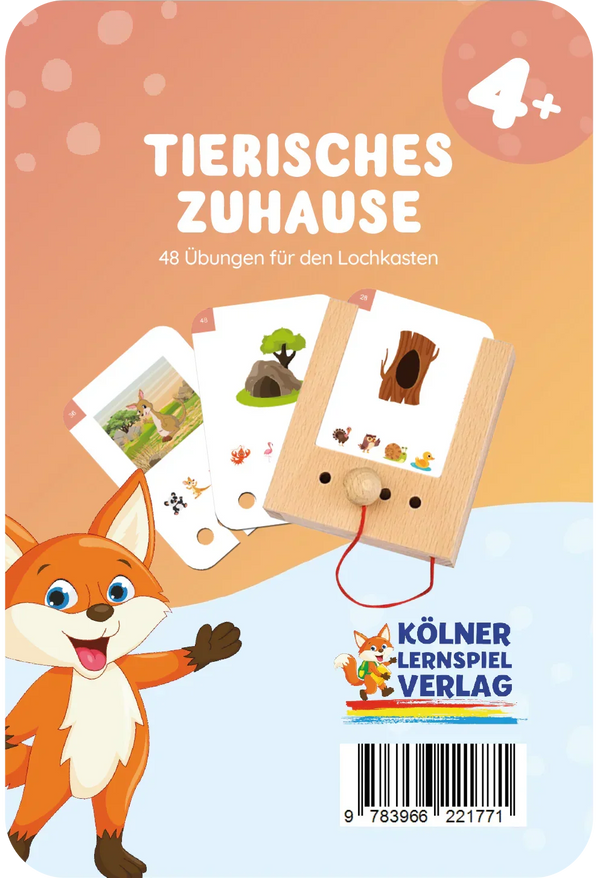 Tierisches Zuhause 4+ - Lochkasten Kartensatz ab 4 Jahren - Makimo - Smart Kids
