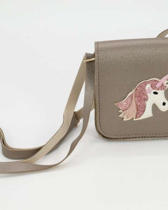 k:s me - kleine Tasche mit Einhorn, metallic bronze-gold