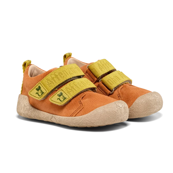 Affenzahn Lauflernschuh Leder Walky - Katze, Orange - Makimo - Smart Kids