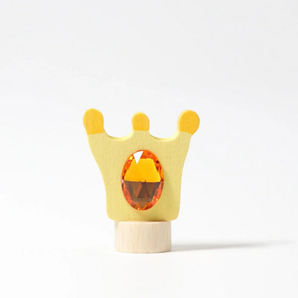 GRIMM'S Steckfigur Krone - Handbemalte Holzfigur für Festtagsringe - Makimo - Smart Kids