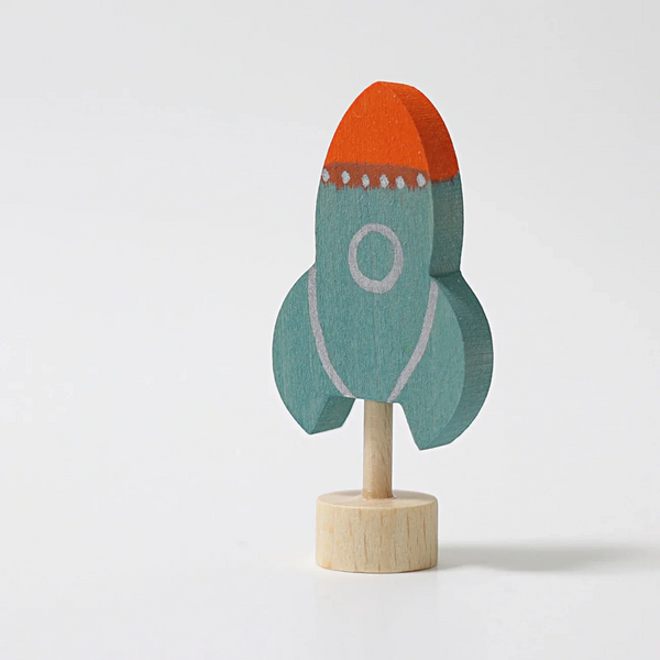 GRIMM'S Steckfigur Rakete - Handbemalte Holzfigur für Festtagsringe - Makimo - Smart Kids