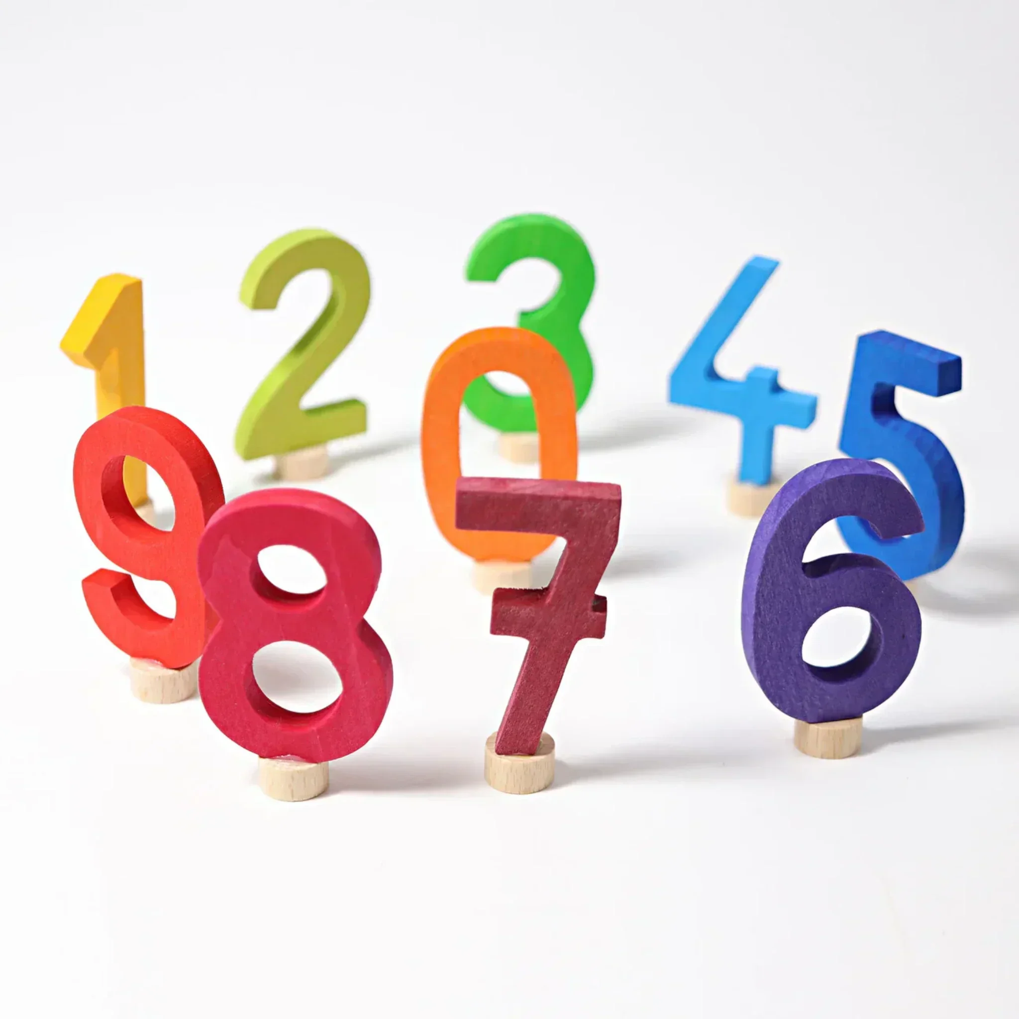 GRIMM'S Zahlenstecker 0 - Lindenholz farblich lasiert für Festtagsringe - Makimo - Smart Kids
