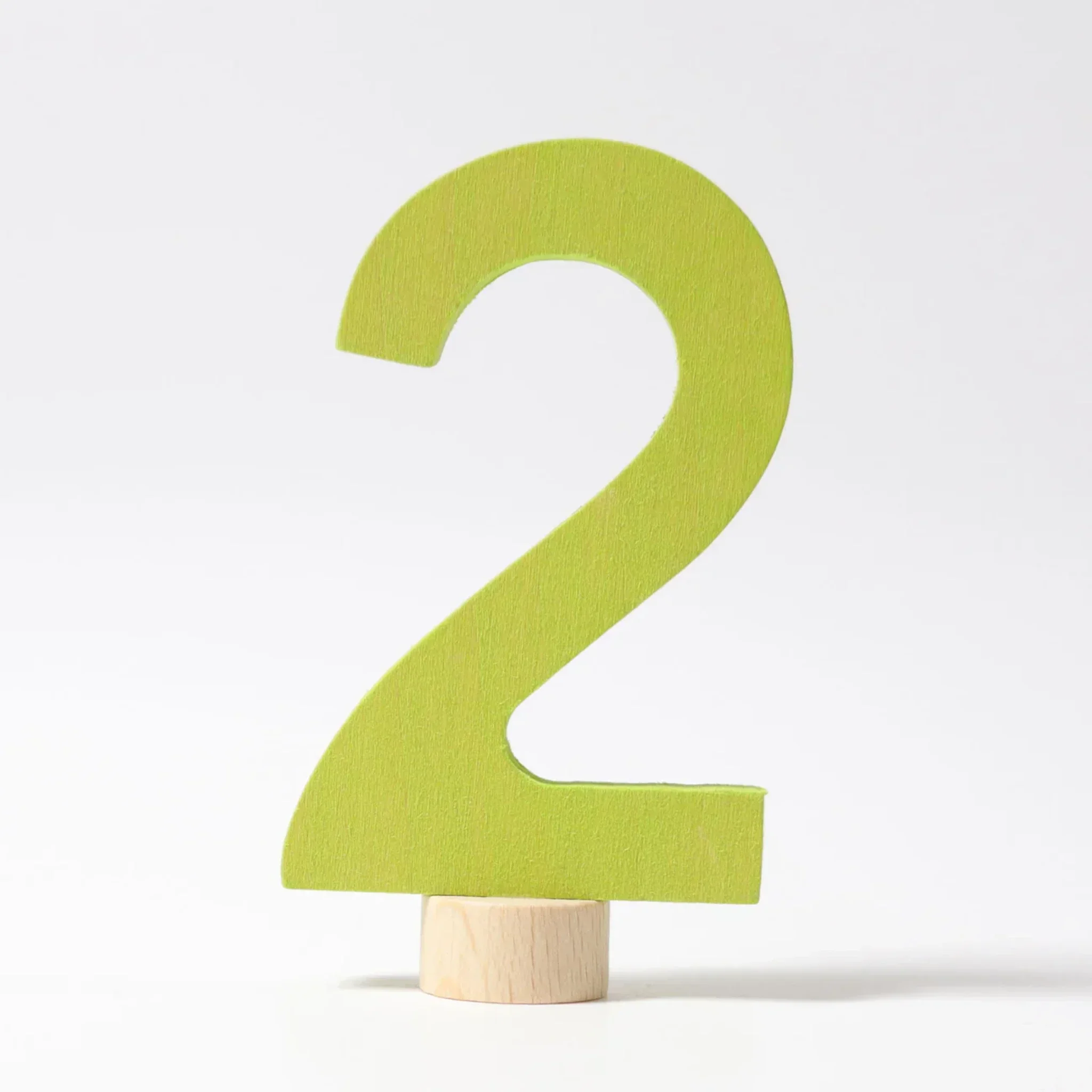 GRIMM'S Zahlenstecker 2 - Lindenholz farblich lasiert für Festtagsringe - Makimo - Smart Kids