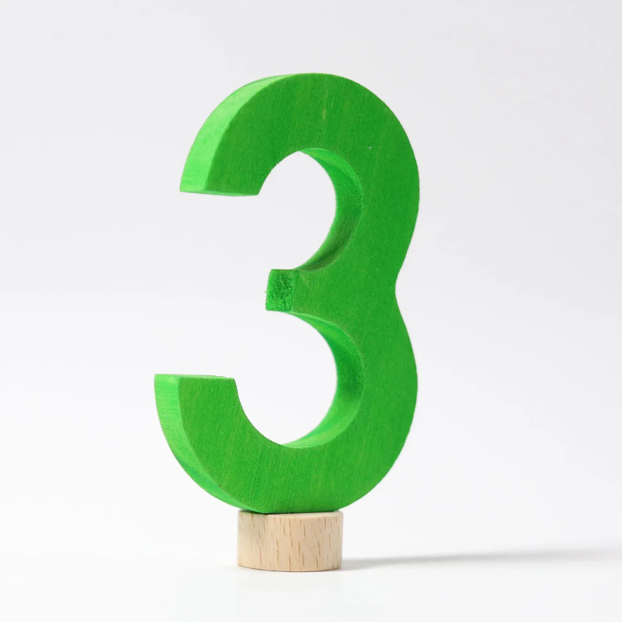 GRIMM'S Zahlenstecker 3 - Lindenholz farblich lasiert für Festtagsringe - Makimo - Smart Kids