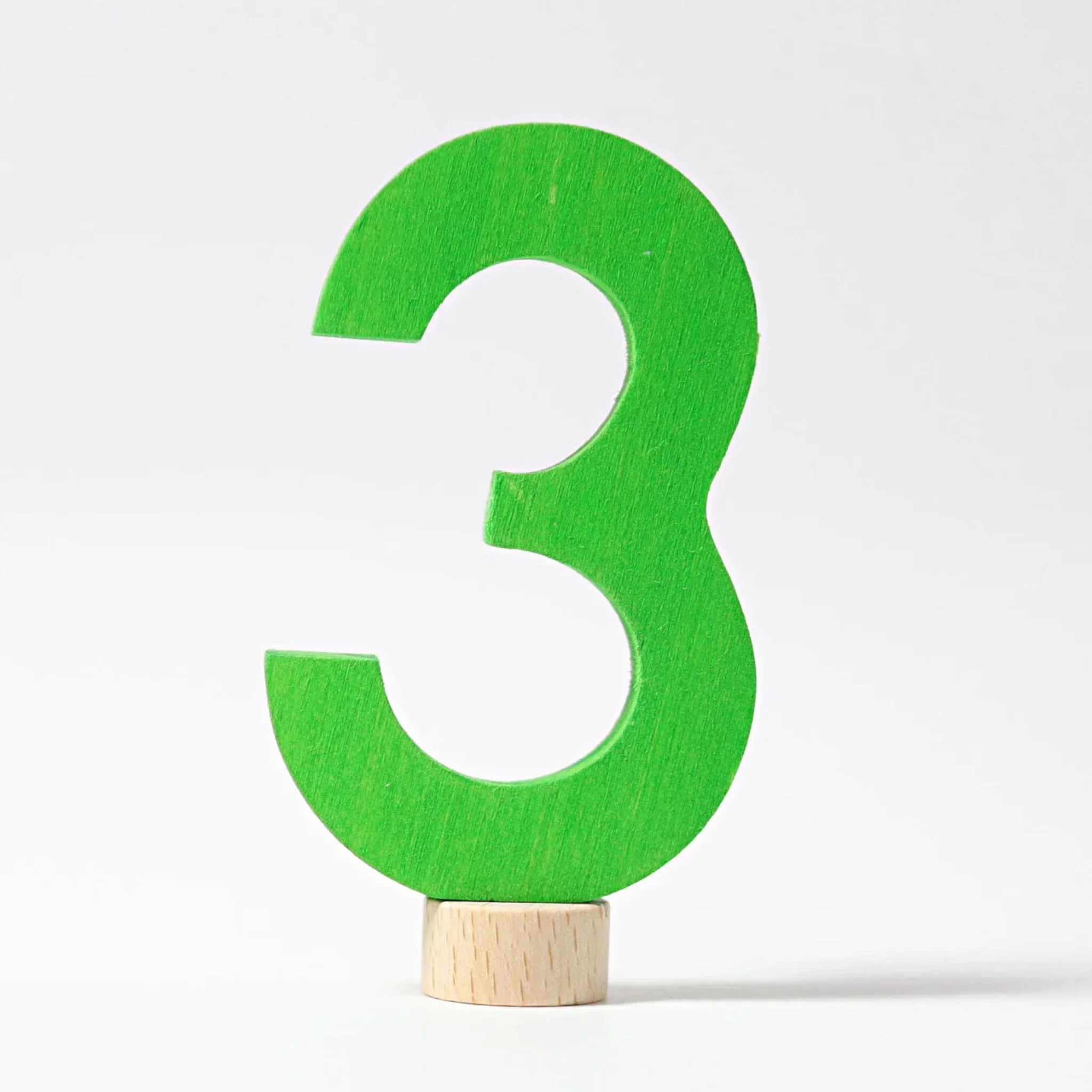 GRIMM'S Zahlenstecker 3 - Lindenholz farblich lasiert für Festtagsringe - Makimo - Smart Kids