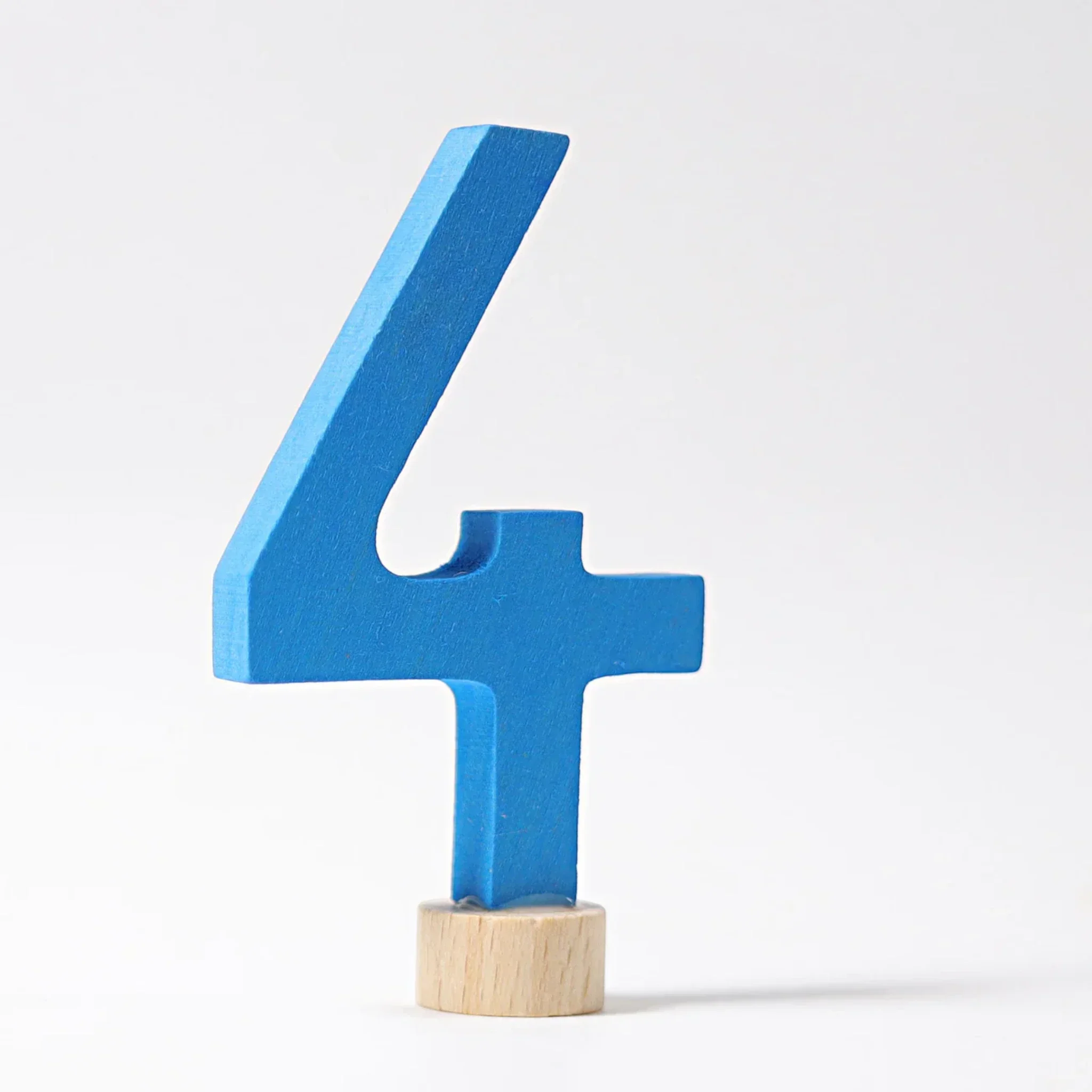 GRIMM'S Zahlenstecker 4 - Lindenholz farblich lasiert für Festtagsringe - Makimo - Smart Kids