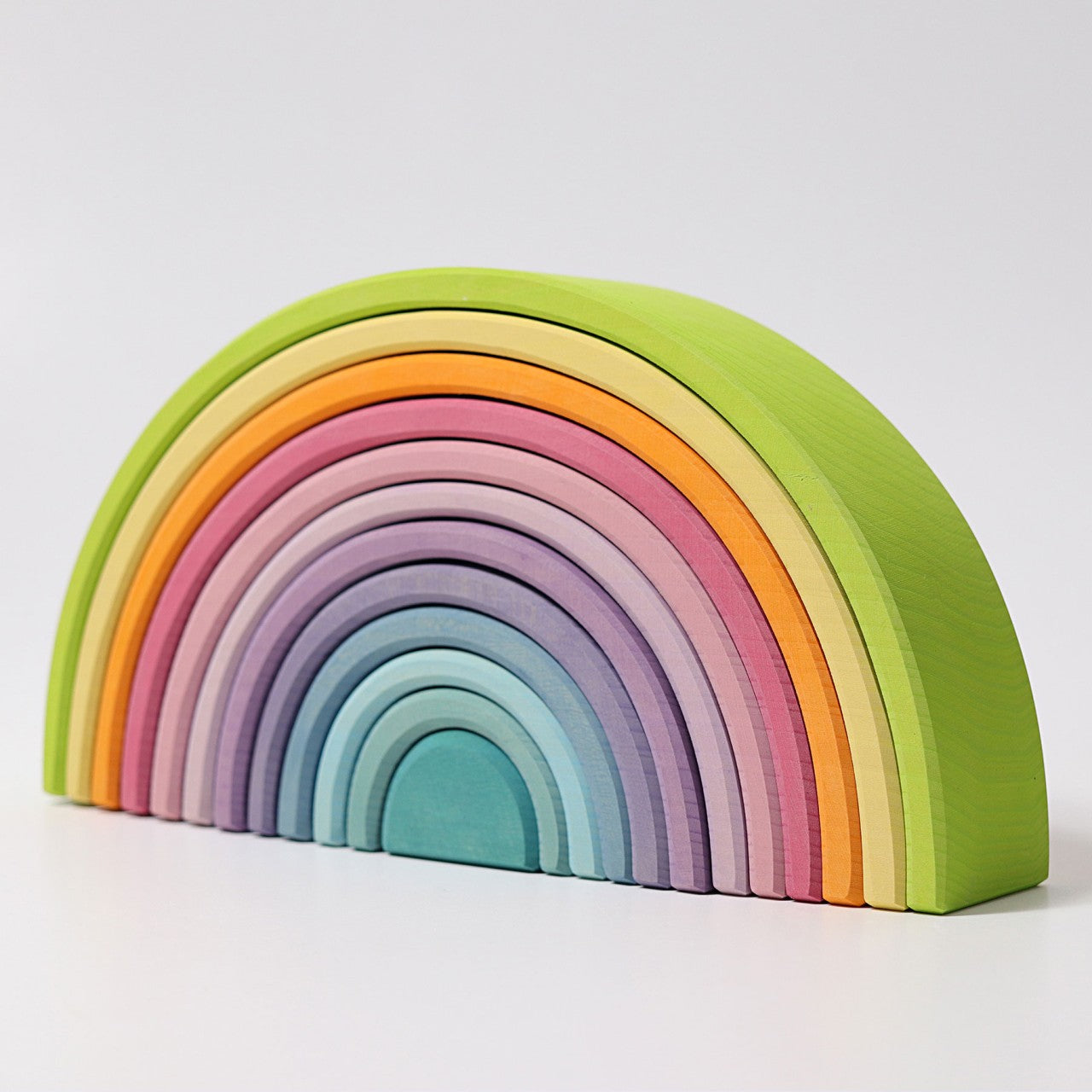 GRIMM’S Großer Regenbogen Pastell – 12-teiliger Stapelklassiker in sanften Farben