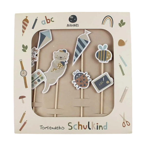 ava&yves - Cake Topper "Nature Kids" - Schulkind