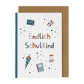 ava&yves - Klappkarte "Endlich Schulkind" - Türkis