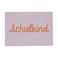 ava&yves - Postkarte "Schulkind" flieder/rosa