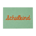 ava&yves - Postkarte "Schulkind" grün/orange