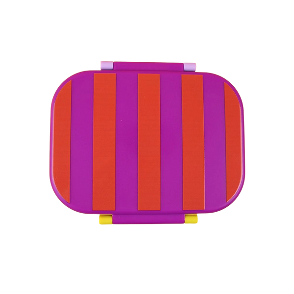 ava&yves Brotdose – Lunchbox Stripes Violett Rot Flieder 850 ml