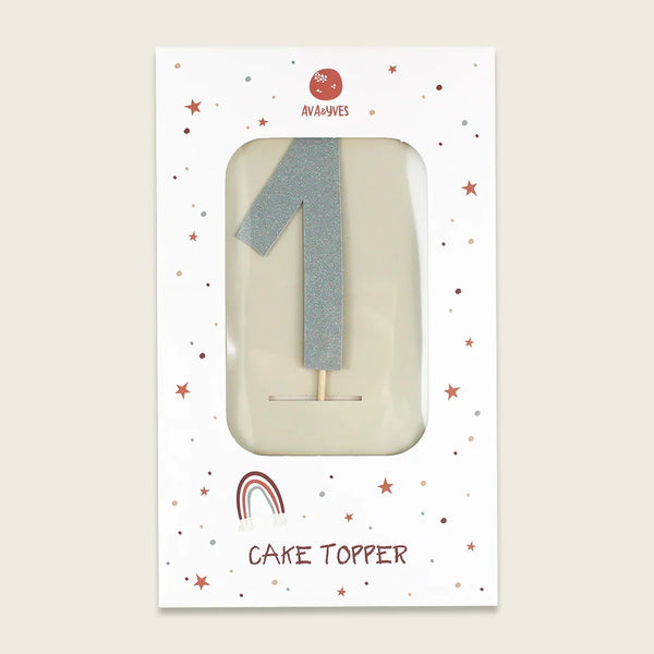ava&yves - Cake Topper mit Glitzer - Zahlen 1-9 (Serie Under the Sea) - Makimo - Smart Kids