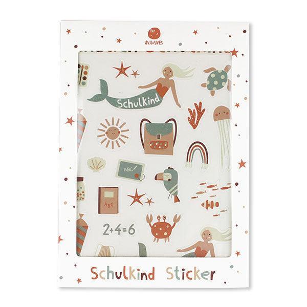 ava&yves - Klebe-Sticker zur Einschulung – Meerjungfrau mit Glitzereffekten - Makimo - Smart Kids