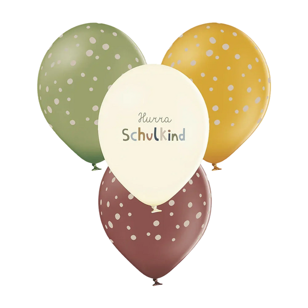 avy&yves - Luftballons Schulkind "Nature Kids" - 12er Set aus Naturkautschuk
