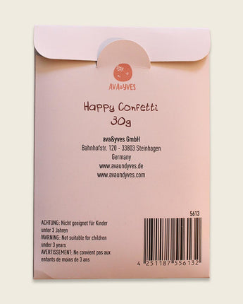 avy&yves - Happy Confetti zum Befüllen von Luftballons und für die Tischdeko (30g.) - Makimo - Smart Kids