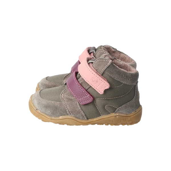 bLIFESTYLE biberSTYLE TEX anthrazit - Bio-Leder Textil Kinderschuhe mit Wollvlies