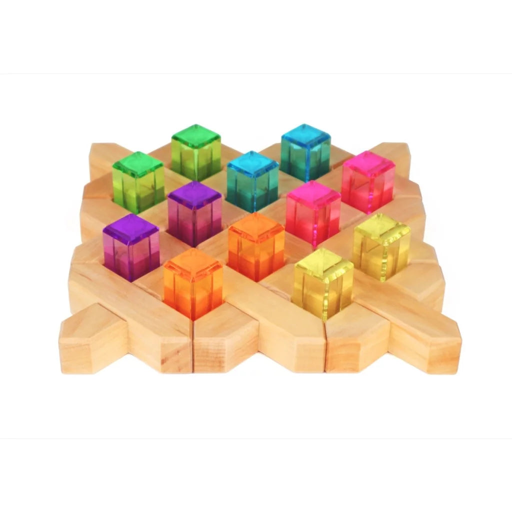 Bauspiel Lichtbauquader Pastell - 12 teiliges Set