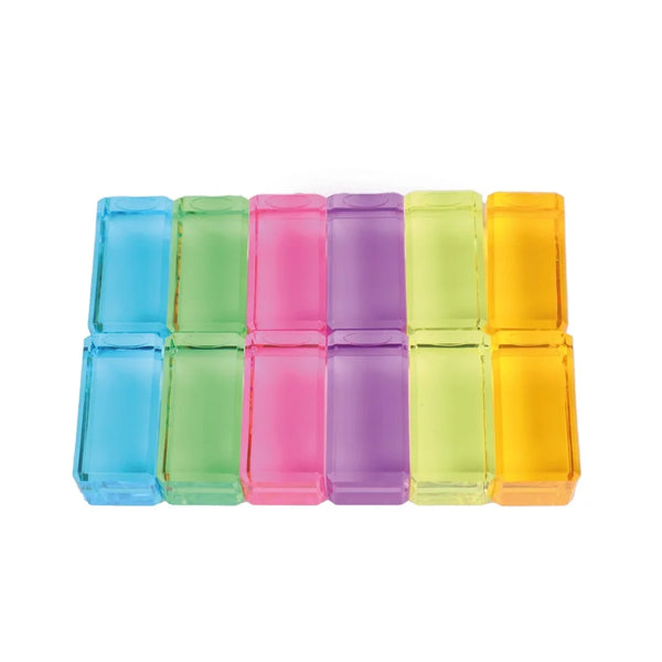 Bauspiel Lichtbauquader Pastell - 12 teiliges Set