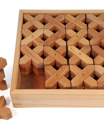 Bauspiel X-Klötze – 48 Holzbausteine für kreatives Bauen und Lernen - Makimo - Smart Kids