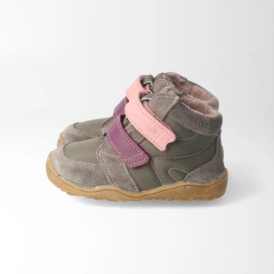 bLIFESTYLE biberSTYLE TEX anthrazit - Bio-Leder Textil Kinderschuhe mit Wollvlies - Makimo - Smart Kids