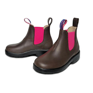 Blue Heeler- OUTBACK KIDS chelsea boots brown/pink - Makimo - Smart Kids