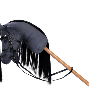 by ASTRUP Hobby Horse BLAZE - Steckenpferd - Grau und Schwarz - Makimo - Smart Kids