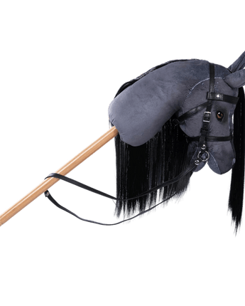 by ASTRUP Hobby Horse BLAZE - Steckenpferd - Grau und Schwarz - Makimo - Smart Kids