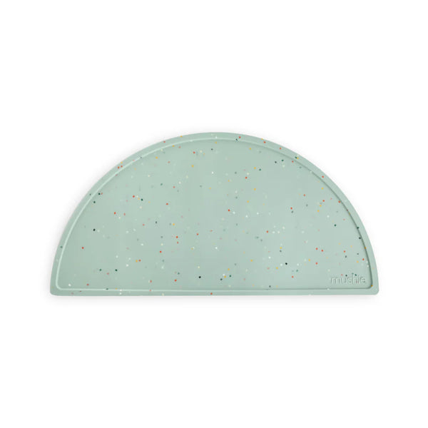 Mushie - Silicone Placemat – Silikon Tischset für Babys - Cambridge Blue Confetti - Makimo - Smart Kids