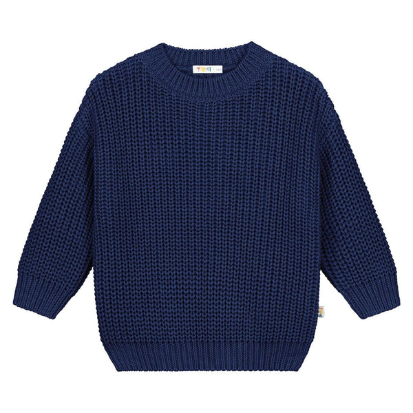Chunky Knitted Sweater - Navy - Makimo - Smart Kids
