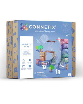 CONNETIX Pastell Kugelbahn Erweiterungspaket - 80-teiliges Set - Makimo - Smart Kids