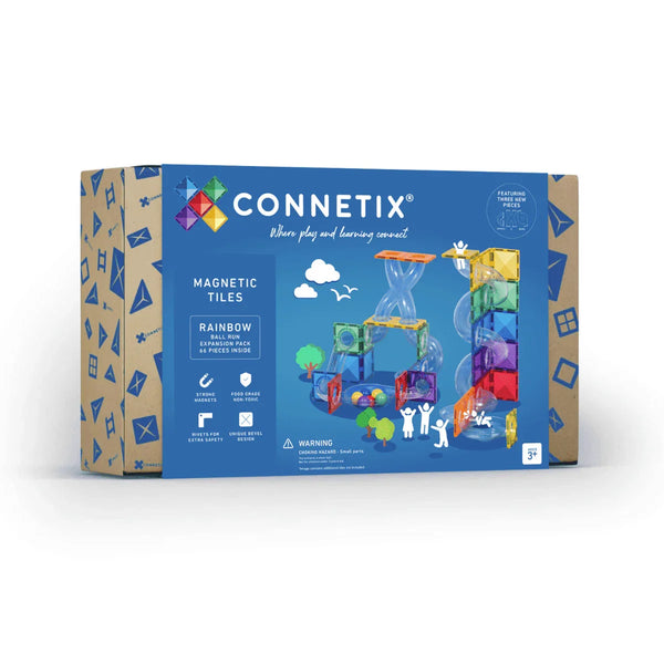 CONNETIX Regenbogen Kugelbahn Erweiterungspaket - 66-teiliges Set - Makimo - Smart Kids