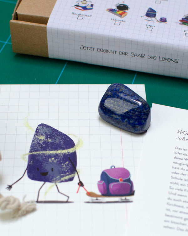 Familie Glücklichstein - Heilstein Einzeln - Lapislazuli Schuledition