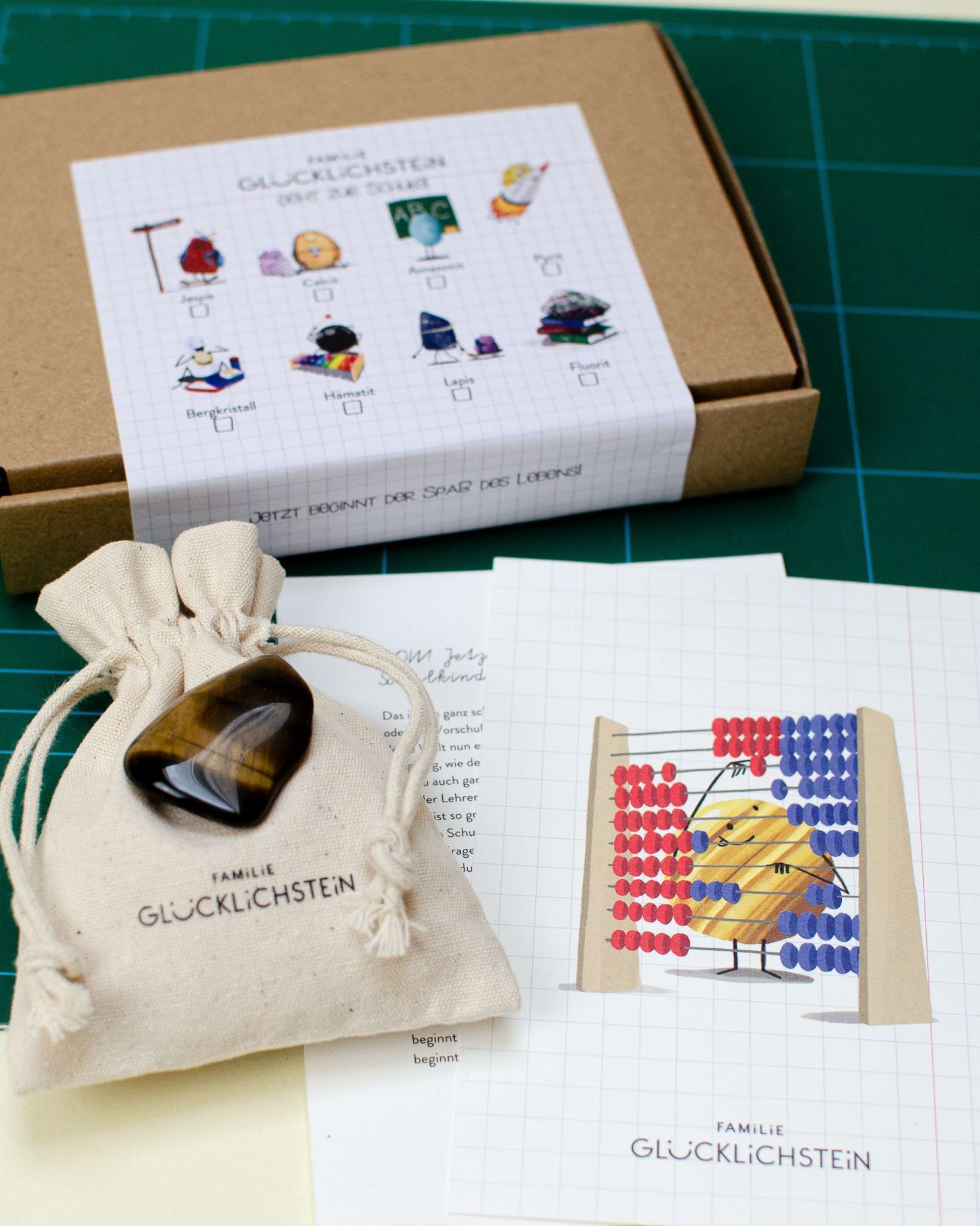 Familie Glücklichstein - Heilstein Einzeln - Tigerauge Schuledition - Makimo - Smart Kids