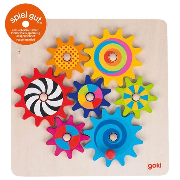 goki Zahnradspiel – Holzspielzeug für Kinder