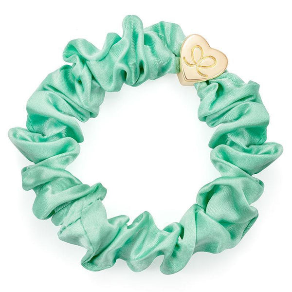 Gold Heart Silk Scrunchie Mint - Makimo - Smart Kids