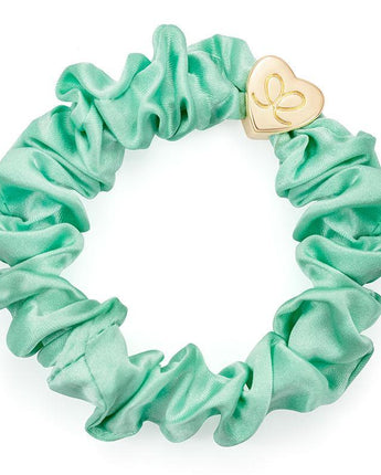 Gold Heart Silk Scrunchie Mint - Makimo - Smart Kids