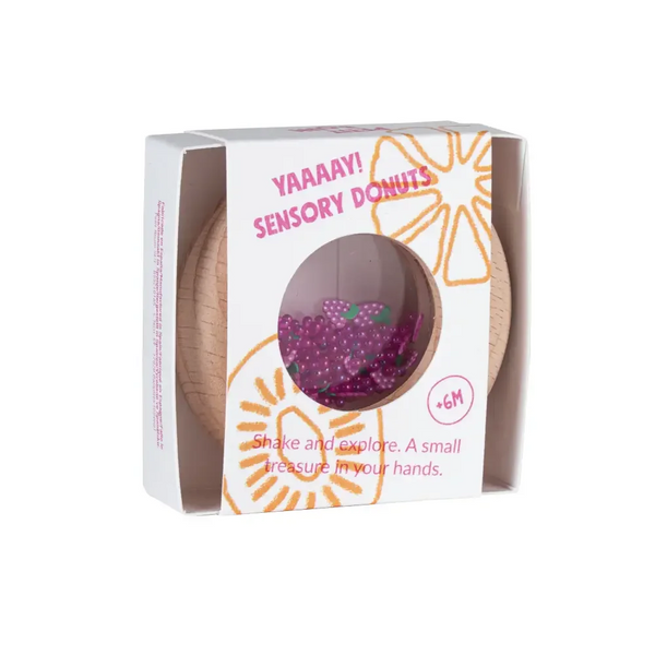 Petit Boum - Sensory Donuts Grapes – Holz-Sensorikspielzeug mit Rassel-Effekt - Makimo - Smart Kids