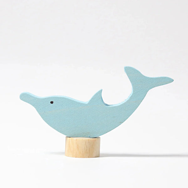 GRIMM'S Steckfigur Delphin - Handbemalte Holzfigur für Festtagsringe - Makimo - Smart Kids