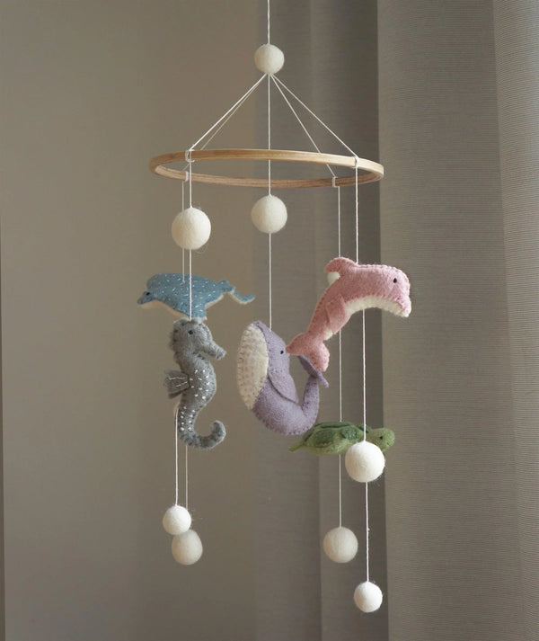 Handgefertigtes Seaworld Mobile in Pink - Makimo - Smart Kids