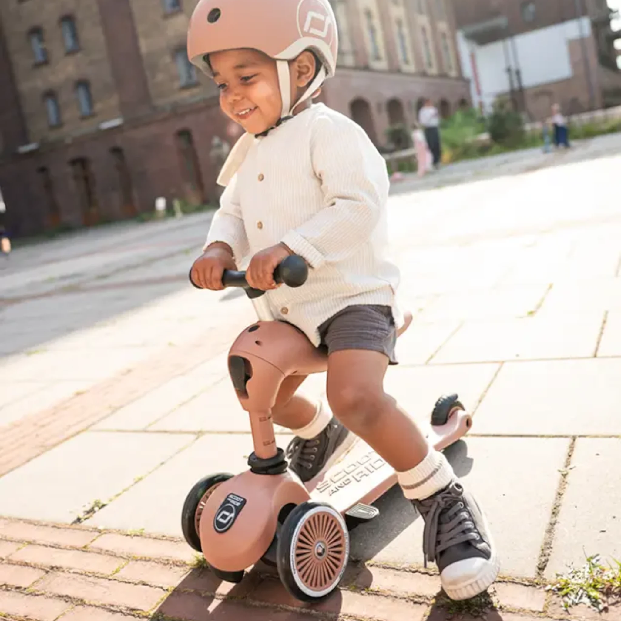 Scoot & Ride Helm XXS-S Mocha - Makimo - Smart Kids