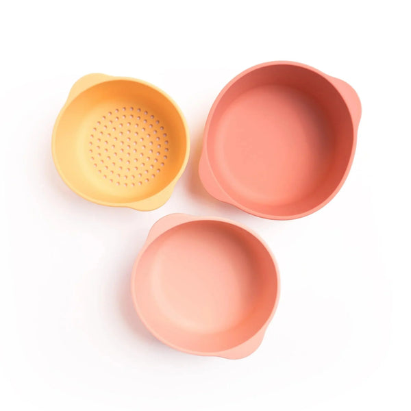 INSPIRE MY PLAY - Sensorikspielzeug Schalen-Set in Koralle und Gelb - Makimo - Smart Kids