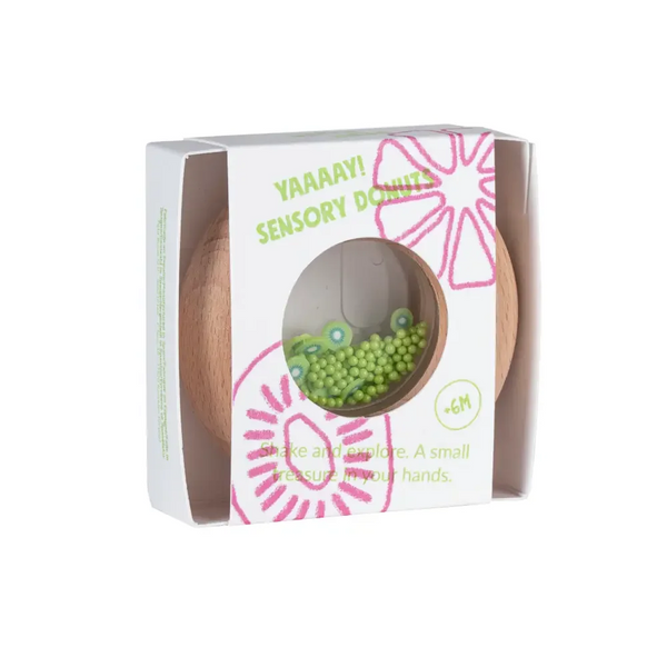 Petit Boum - Sensory Donuts Kiwis – Holz-Sensorikspielzeug mit Rassel-Effekt - Makimo - Smart Kids