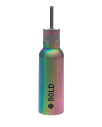 LÄSSIG Edelstahl Trinkflasche - BOLD Rainbow, Bunt | 750 ml, Auslaufsicher, Bruchfest, BPA-frei - Makimo - Smart Kids