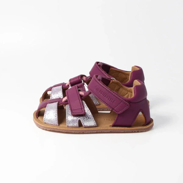 bLIFESTYLE Barfuß-Sandale lederschildkrötenSTYLE - Beere - Makimo - Smart Kids