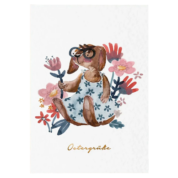 leevje - Postkarte Hase "Ostergrüße"