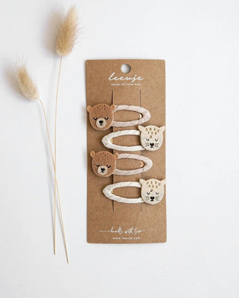 leevje Haarspangen - Bear & Leopard clips - Makimo - Smart Kids